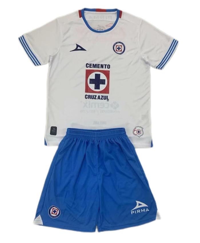 Kids-Cruz Azul 24/25 Away White Soccer Jersey