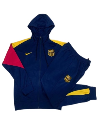 Barcelona 24/25 Hoodie Tracksuit - Navy Blue/Red/Yel
