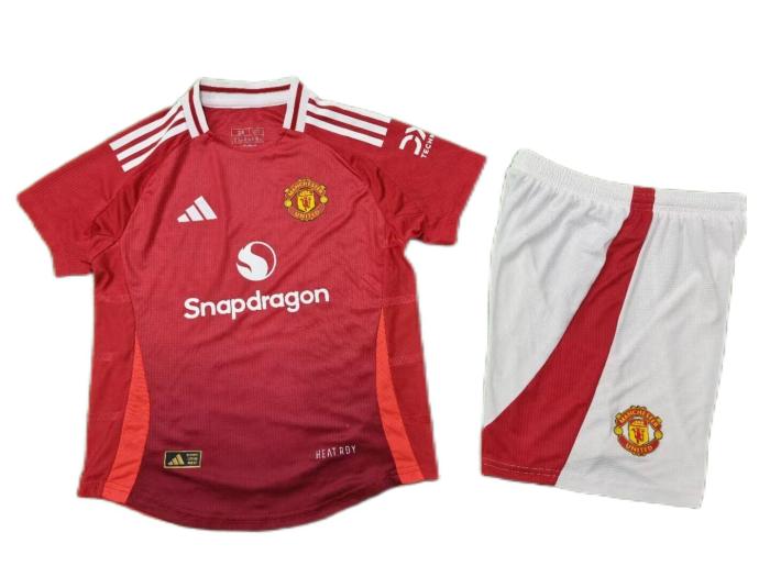 Kids-Manchester Utd 24/25 Home Soccer Jersey(Player)