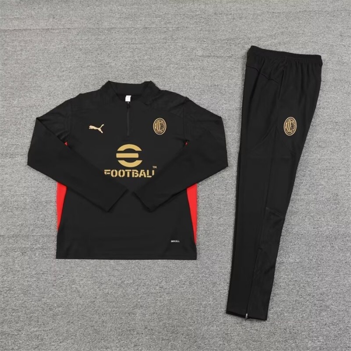 AC Milan 24/25 Tracksuit - Black/Golden