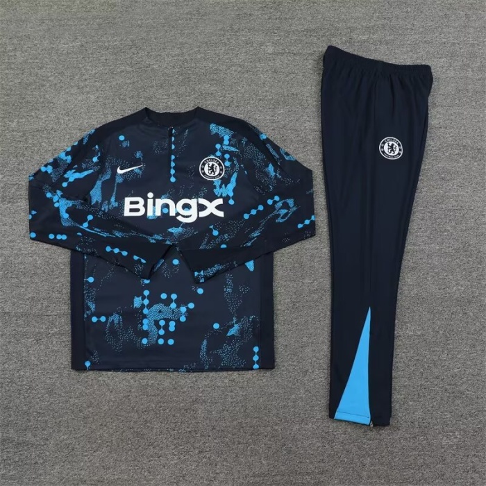Chelsea 24/25 Tracksuit - Dark Blue/White