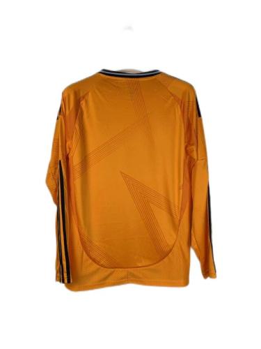 Real Madrid 24/25 Away Orange Long Soccer Jersey