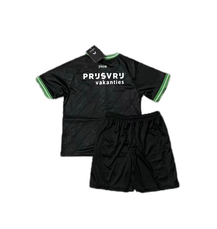 Kids-Feyenoord 24/25 Away Black Soccer Jersey
