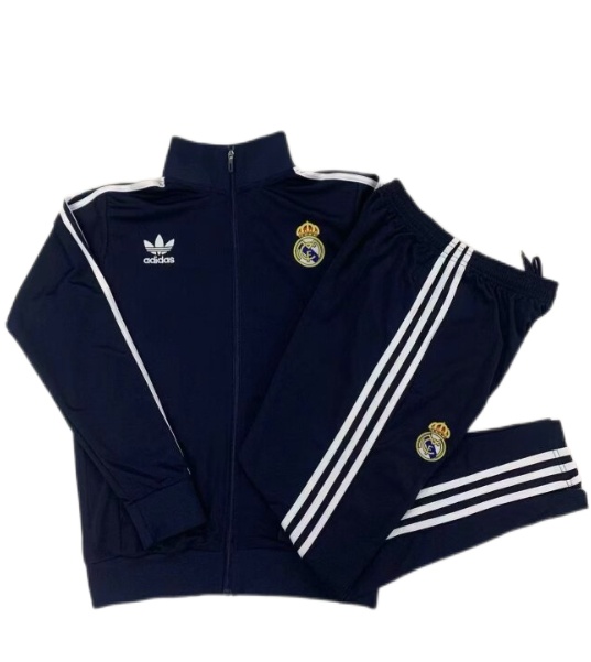 Real Madrid 24/25 Tracksuit - Navy Blue/White