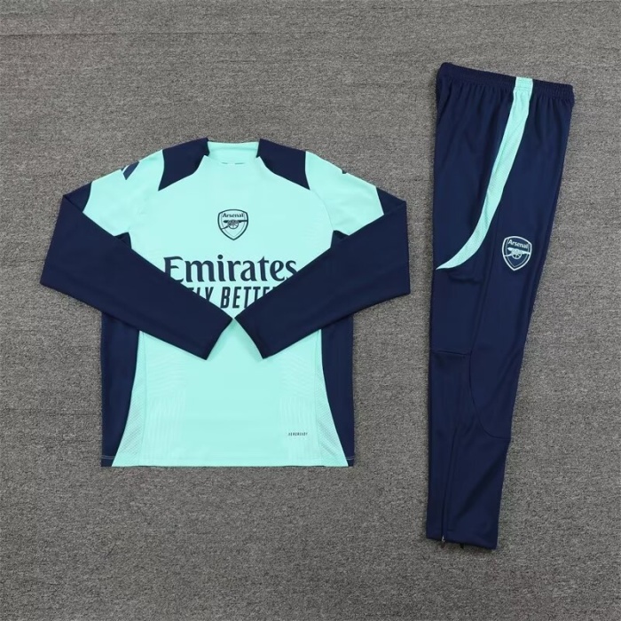 Arsenal 24/25 Tracksuit - Green/Navy Blue