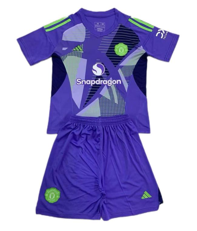 Kids-Manchester Utd 24/25 GK Purple Soccer Jersey