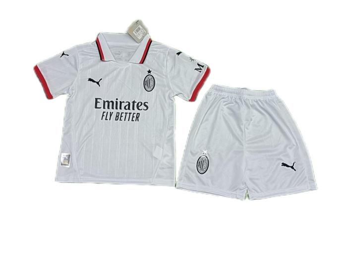 Kids-AC Milan 24/25 Away White Soccer Jersey