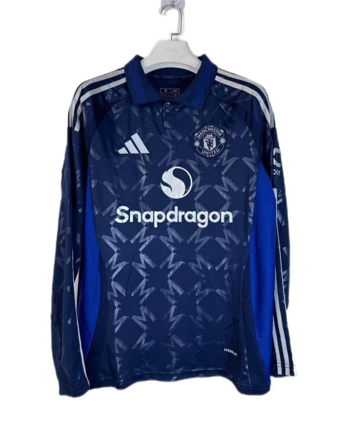 Manchester Utd 24/25 Away Dark Blue Long Jersey