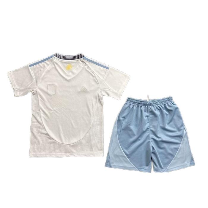 Kids-Aston Villa 24/25 Away White Soccer Jersey