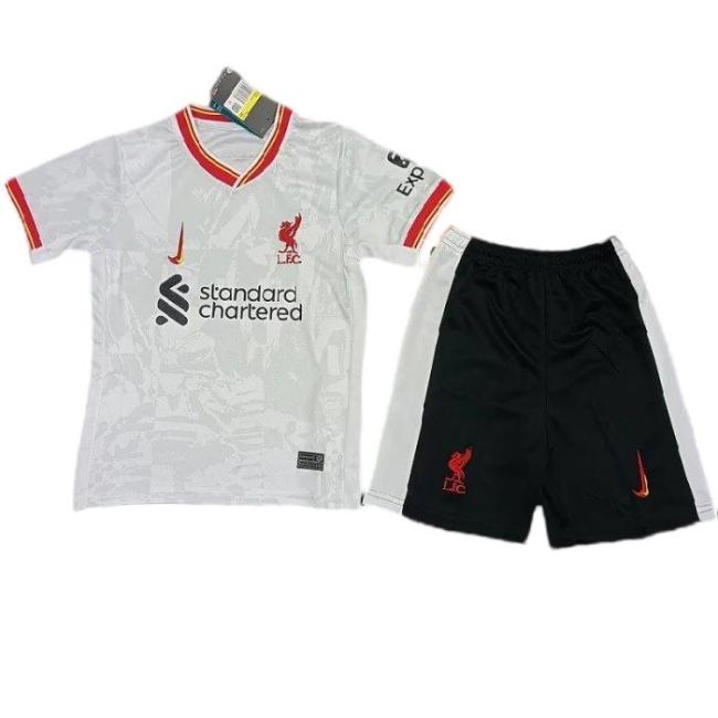 Kids-Liverpool 24/25 Third White Soccer Jersey