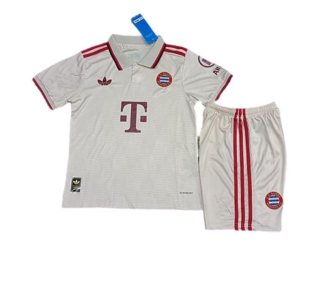 Kids-Bayern Munich 24/25 Third Light Beige Soccer Jersey