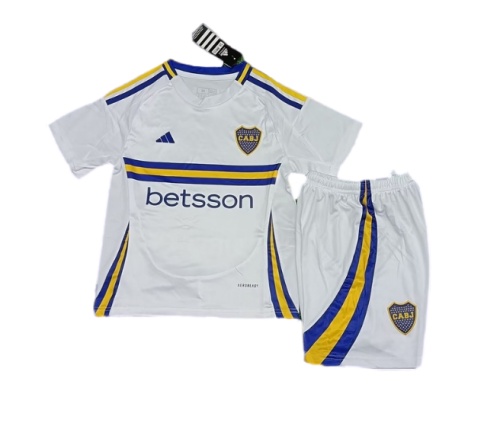 Kids-Boca juniors 24/25 Away White Soccer Jersey