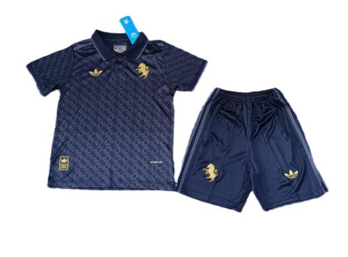 Kids-Juventus 24/25 Third Navy Blue Soccer Jersey