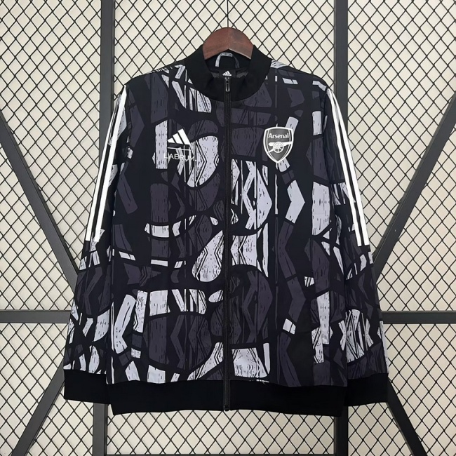 Arsenal 24/25 Wind Coat - Black/Grey