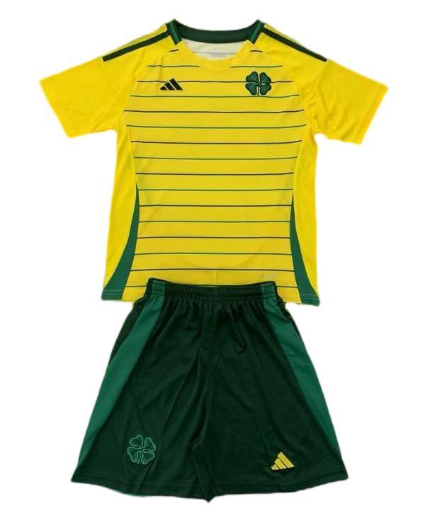 Kids-Celtic 24/25 Away Yellow Soccer Jersey