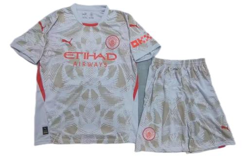 Kids-Manchester City 24/25 GK White Soccer Jersey