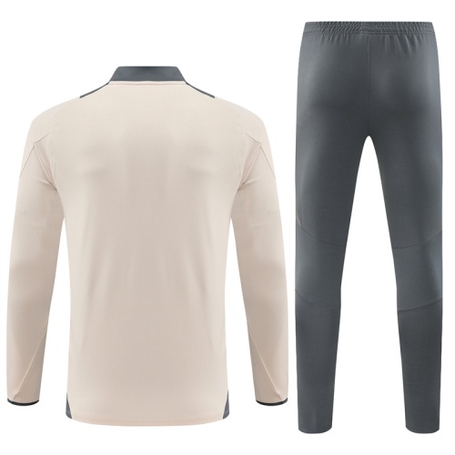 Kids Real Madrid 24/25 Tracksuit - Light Beige/Grey