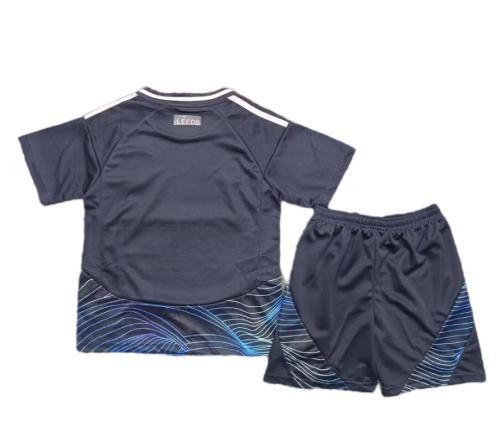 Kids-Leeds United 24/25 Third Navy Blue Soccer Jersey