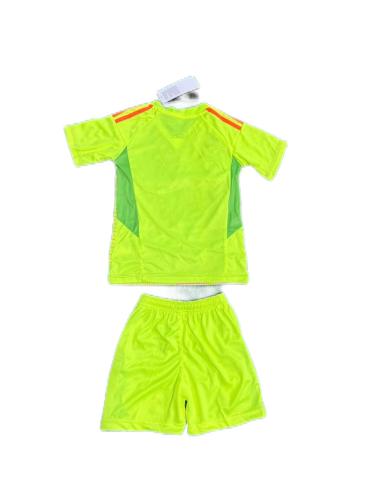Kids-Real Madrid 24/25 GK Fluorescent Green Soccer Jersey