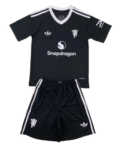 Kids-Manchester Utd 24/25 GK Black Soccer Jersey