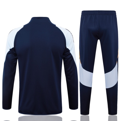 Real Madrid 24/25 Tracksuit - Navy Blue/Light Blue