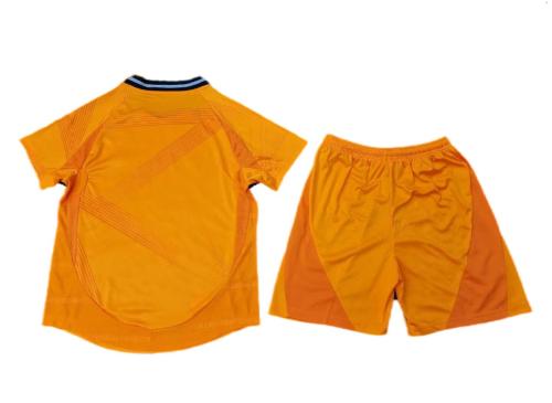 Kids-Real Madrid 24/25 Away Orange Soccer Jersey(Player)