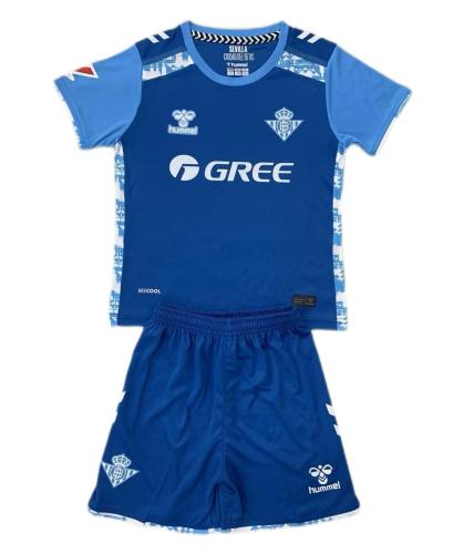 Kids-Real Betis 24/25 Third Blue Soccer Jersey