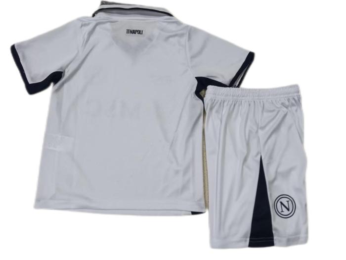 Kids-Napoli 24/25 Away White Soccer Jersey