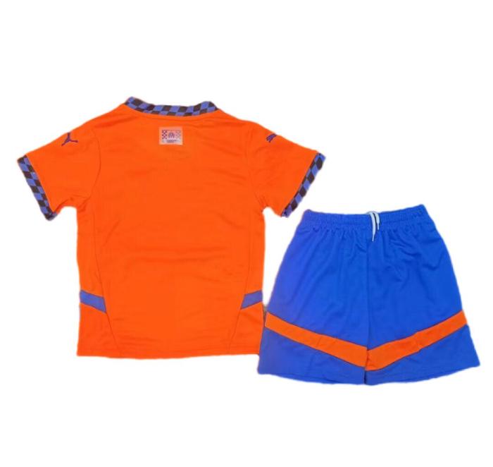 Kids-Marseilles 24/25 Third Orange Soccer Jersey