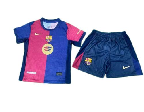 Kids-Barcelona 24/25 Home New Sponsor Jersey(Player)