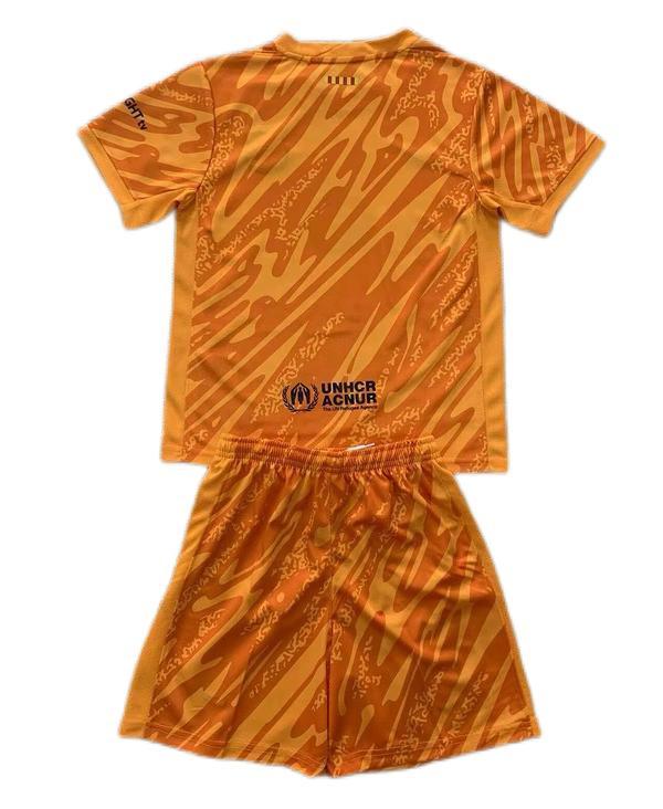 Kids-Barcelona 24/25 GK Orange New Sponsor Jersey