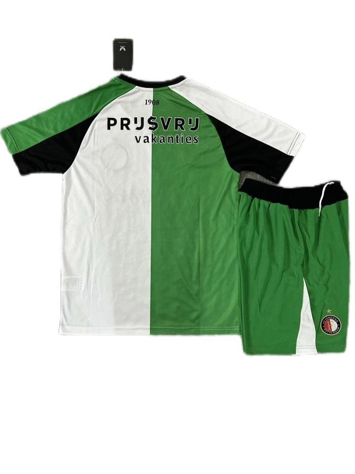Kids-Feyenoord 24/25 Third Green/White Soccer Jersey