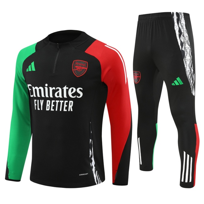 Arsenal 24/25 Tracksuit - Black/Red/Green