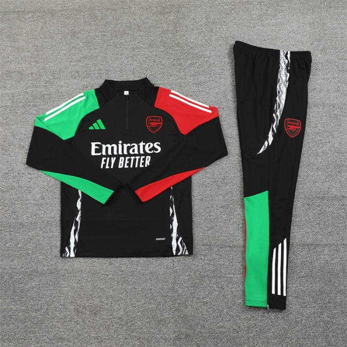 Arsenal 24/25 Tracksuit - Black/Red/Green