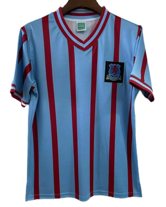 Aston Villa 1957 Away Blue/Red Soccer Jersey