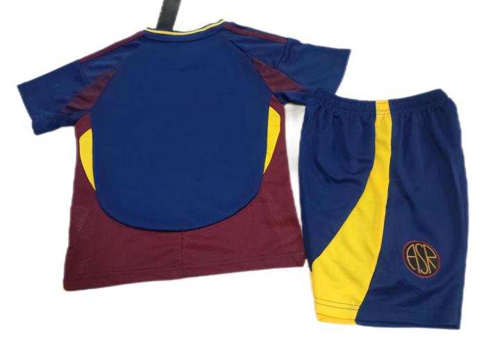 Kids-Roma 24/25 Third Dark Blue Soccer Jersey