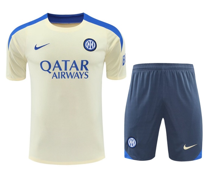 Inter Milan 24/25 Light Yellow Training Kit Jersey