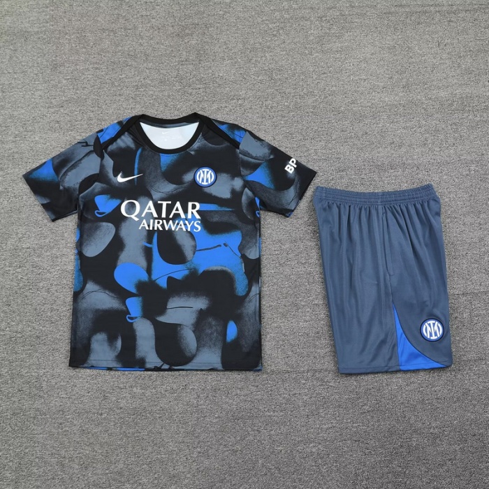 Inter Milan 24/25 Grey/Blue Training Kit Jersey
