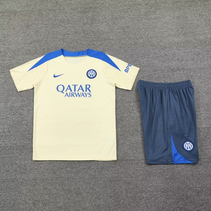 Inter Milan 24/25 Light Yellow Training Kit Jersey