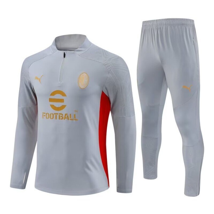 AC Milan 24/25 Tracksuit - Grey/Red