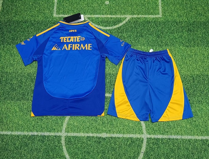 Kids-Tigres UANL 24/25 Away Blue Soccer Jersey