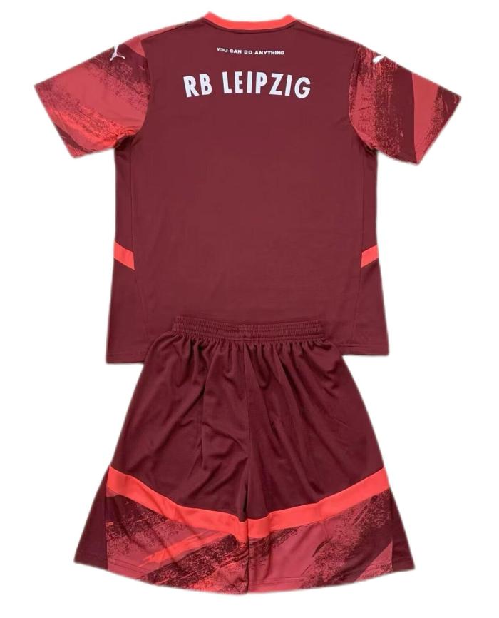 Kids-Leipzig RB 24/25 Away Red Soccer Jersey