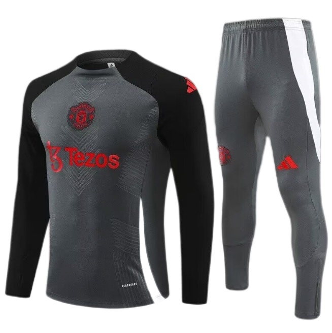 Kids Manchester Utd 24/25 Tracksuit - Dark Grey