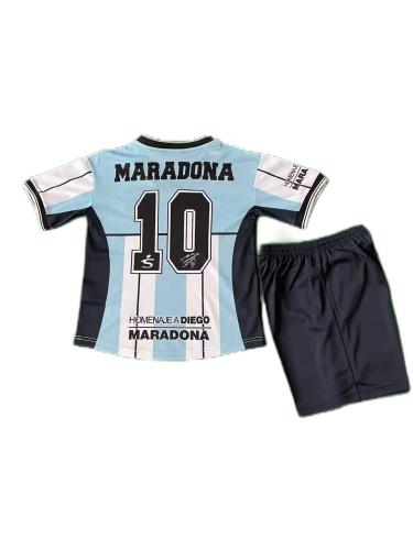 Kids-Argentina 2001 Home Maradona Soccer Jersey