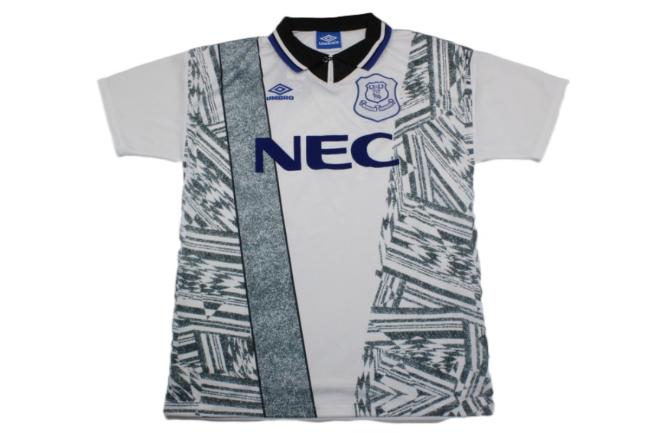 Everton 94/95 Away White Soccer Jersey