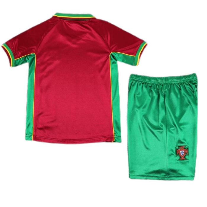 Kids-Portugal 1998 Home Soccer Jersey