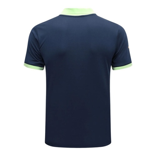 Brazil 23/24 Navy Blue/Green Polo Shirt