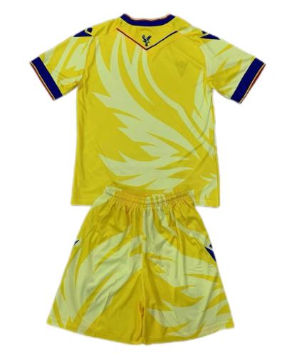 Kids-Crystal Palac 24/25 Away Yellow Soccer Jersey