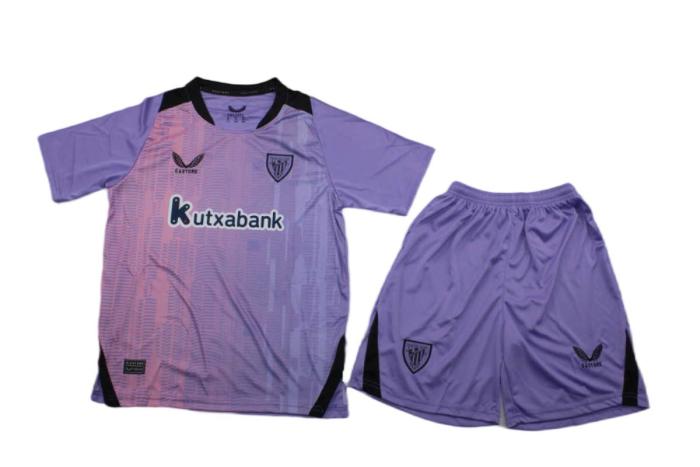 Kids-Athletic Bilbao 24/25 Third Purple Soccer Jersey