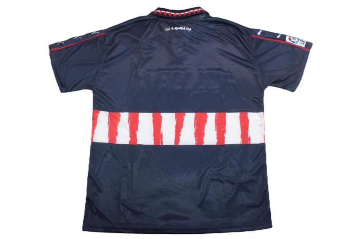 Atletico Madrid 97/98 Away Navy Blue Soccer Jersey